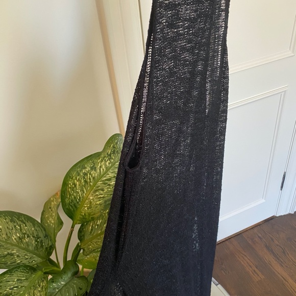 Black Long Knitted Cover-Up - Picture 3 of 5